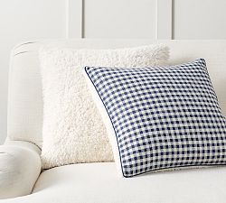 Mini Gingham Sherpa Reversible Pillow Cover