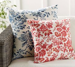 Americana Floral Outdoor Pillow