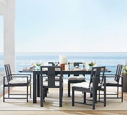 Indio Metal Extendable Outdoor Dining Table + Chair Set
