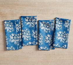 Regan Block Print Cotton Napkins - Set of 4