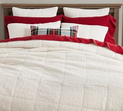 Teddy Faux Fur Quilted Sham