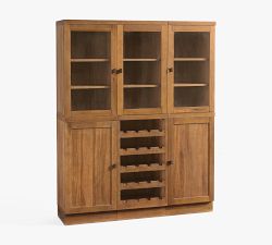 Reed Modular Bar Shelf with Cabinet &amp; Wine Storage (54")