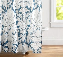 Damask Linen Shower Curtain