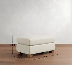 PB Comfort Modern Roll Arm Ottoman and a Half