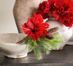 Faux Amaryllis &amp; Pinecone Bundle