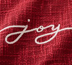 Open Box: Holiday Sentiment Organic Cotton Table Throw
