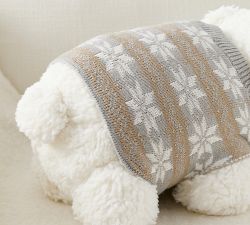 Parker Polar Bear with Sweater Shaped Pillow
