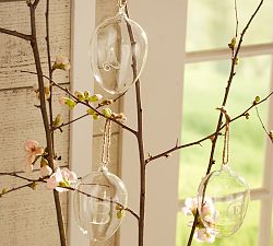 Monogrammable Glass Egg Ornament