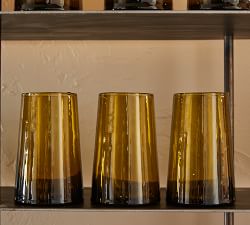 Moroccan Handcrafted Recycled Drinking Glasses - Set of 6