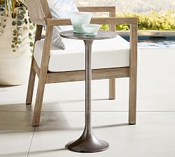 Open Box: Belize Metal Round Outdoor Accent Table (12&quot;)