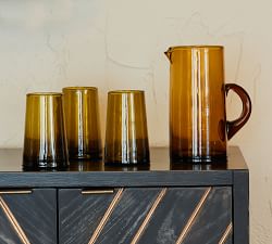 Moroccan Handcrafted Recycled Drinking Glasses - Set of 6