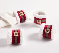 Santa's Belt Napkin Rings - Set of 4