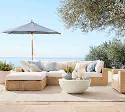 Kostas Wicker 4-Piece Outdoor Sectional (129")