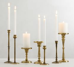 Open Box: Booker Taper Candleholders - Brass, Set of 4