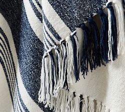 Modern Farmhouse Handwoven Striped Throw