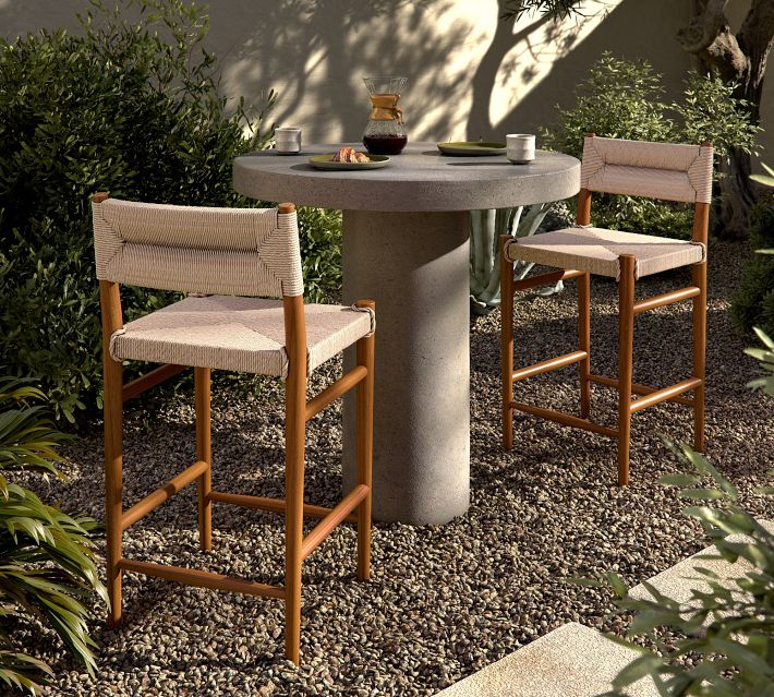 Zara Woven Outdoor Bar & Counter Stools | Pottery Barn