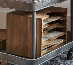 Brokers Wooden Paper Organizer
