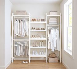 Essential Walk-In Closet by Hold Everything, 7' Hanging System with Shoe Storage​