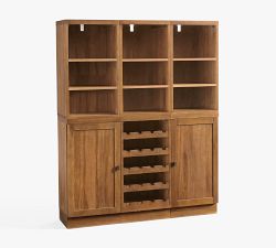 Reed Modular Bar Shelf with Cabinet &amp; Wine Storage (54")