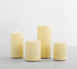 Classic Flickering Flameless Outdoor Pillar Candles