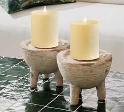 Classic Flickering Flameless Outdoor Pillar Candles