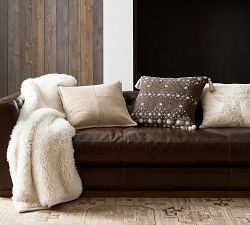 Metallic Embroidered Stag Pillow Cover