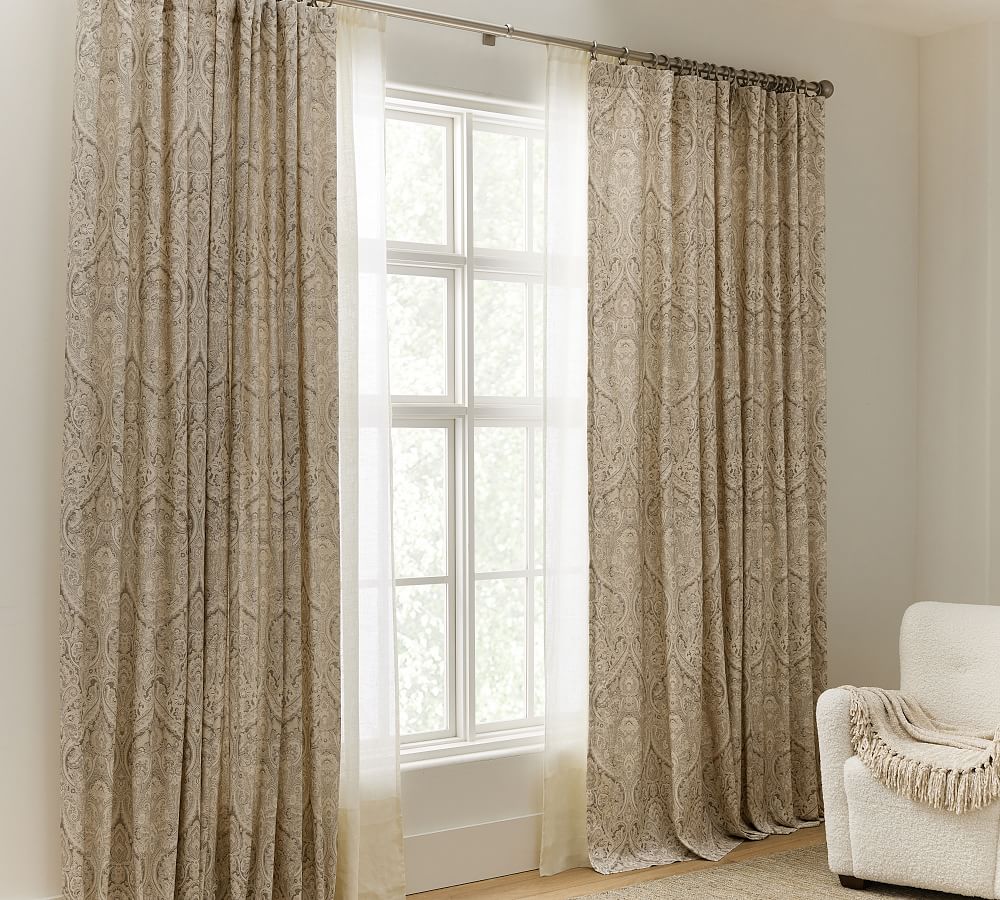 Tuscany Floral Net Curtains - Traditional Pattern, Sheer White Polyester, Sold By The Metre (Free Shipping)
