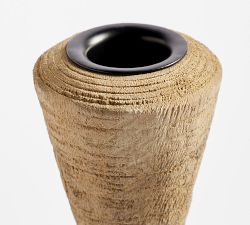 Ava Handcrafted Wood Candle Holders