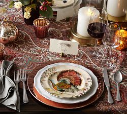 Hammered Stainless Steel Charger Plate - Copper