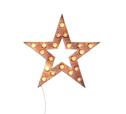 Lit Galvanized Iron Shapes Wall Art