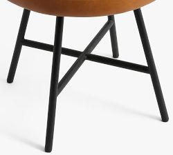 Maison Round Leather Swivel Accent Stool