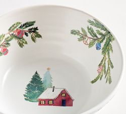 Christmas in the Country Stoneware Cereal Bowls - Set of 4