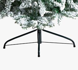 Lit Slim Flocked Montreal Fir Faux Christmas Tree