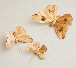 Monique Lhuillier Papillion Ornaments, Set of 4