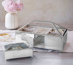 Conservatory Metal &amp; Glass Jewelry Box