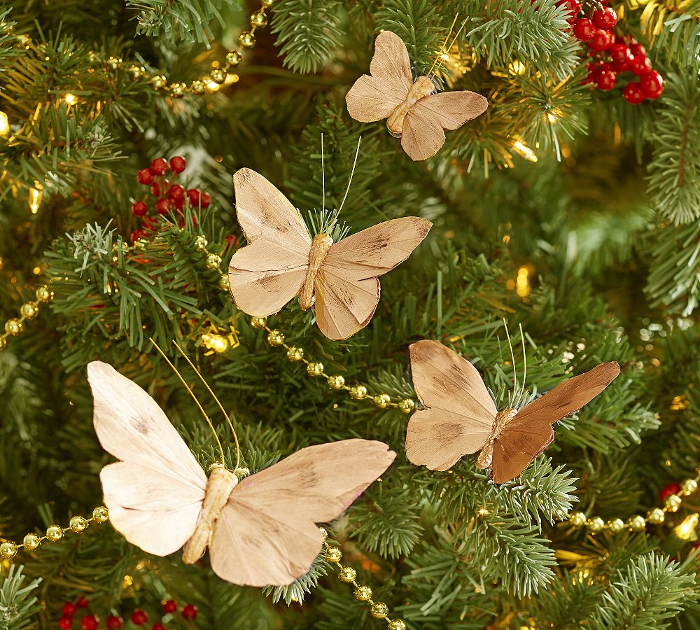 Monique Lhuillier Papillion Ornaments, Set of 4