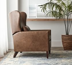 Champlain Square Arm Leather Recliner