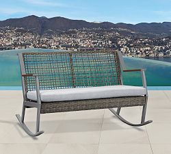 Klein Wicker 2-Seater Outdoor Rocking Bench