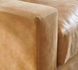 Pottery Barn Turner Square Arm Leather Sofa - Thumbnail 4