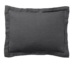 Open Box: Belgian Flax Linen Sham, Standard, Set of 3 - Ebony