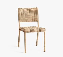 Open Box: Huntington All-Weather Wicker Stacking Dining Chair, Natural