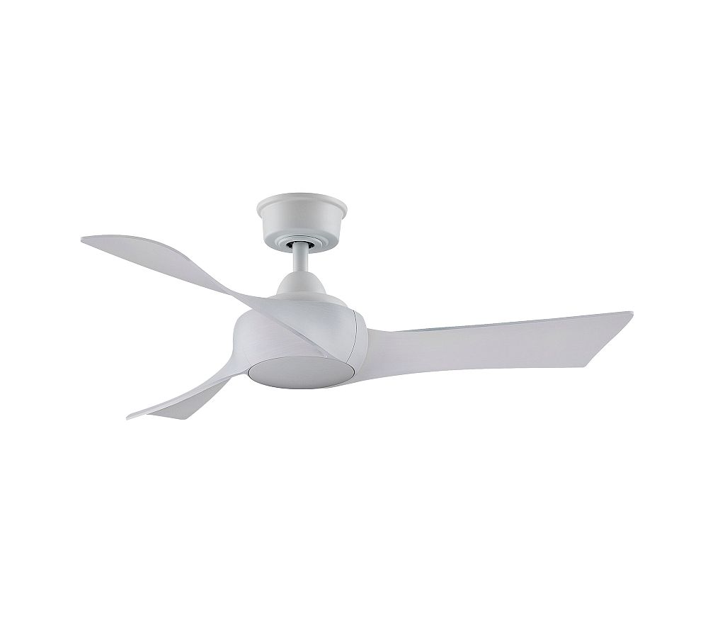 Wrap 44" Indoor/Outdoor Ceiling Fan, Matte White With White Washed Blades