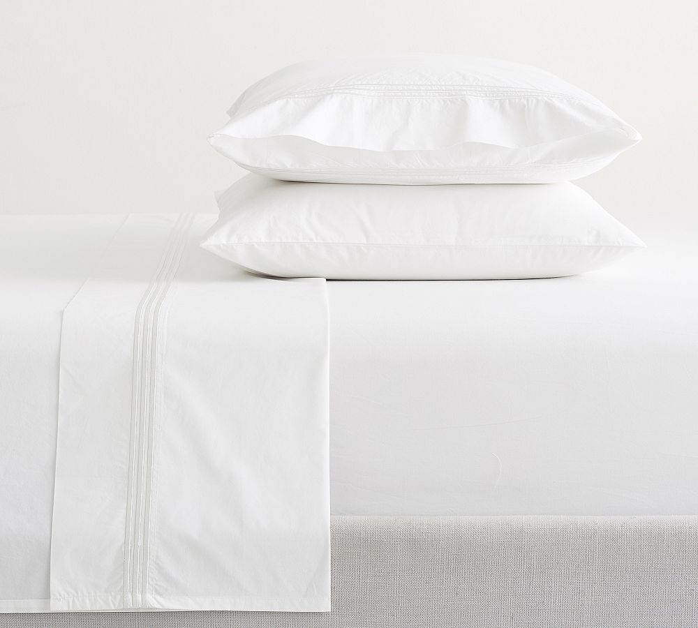 Grand Organic Percale Sheet Set - White, King