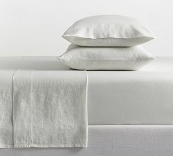 Open Box: Classic Belgian Flax Linen Sheet Set, King-Soft Gray