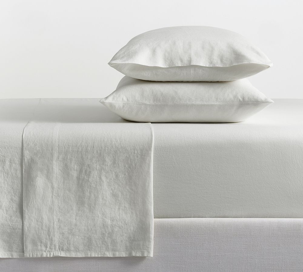 Open Box: Classic Belgian Flax Linen Sheet Set, King-Soft Gray
