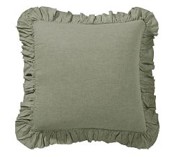 Belgian Flax Linen Fringe Ruffle Sham