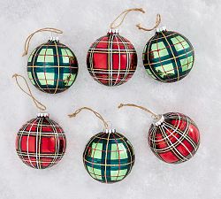 Plaid Ornament Box Set