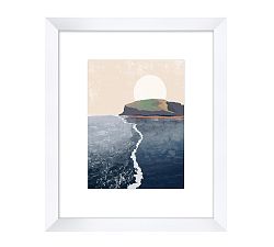 Blue Divide by Walker Noble 17"x20" White Frame