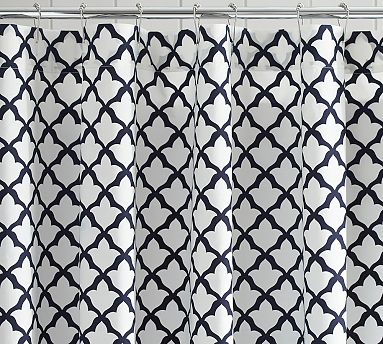 Marlo Organic Shower Curtain, Navy Blue, 72&quot;