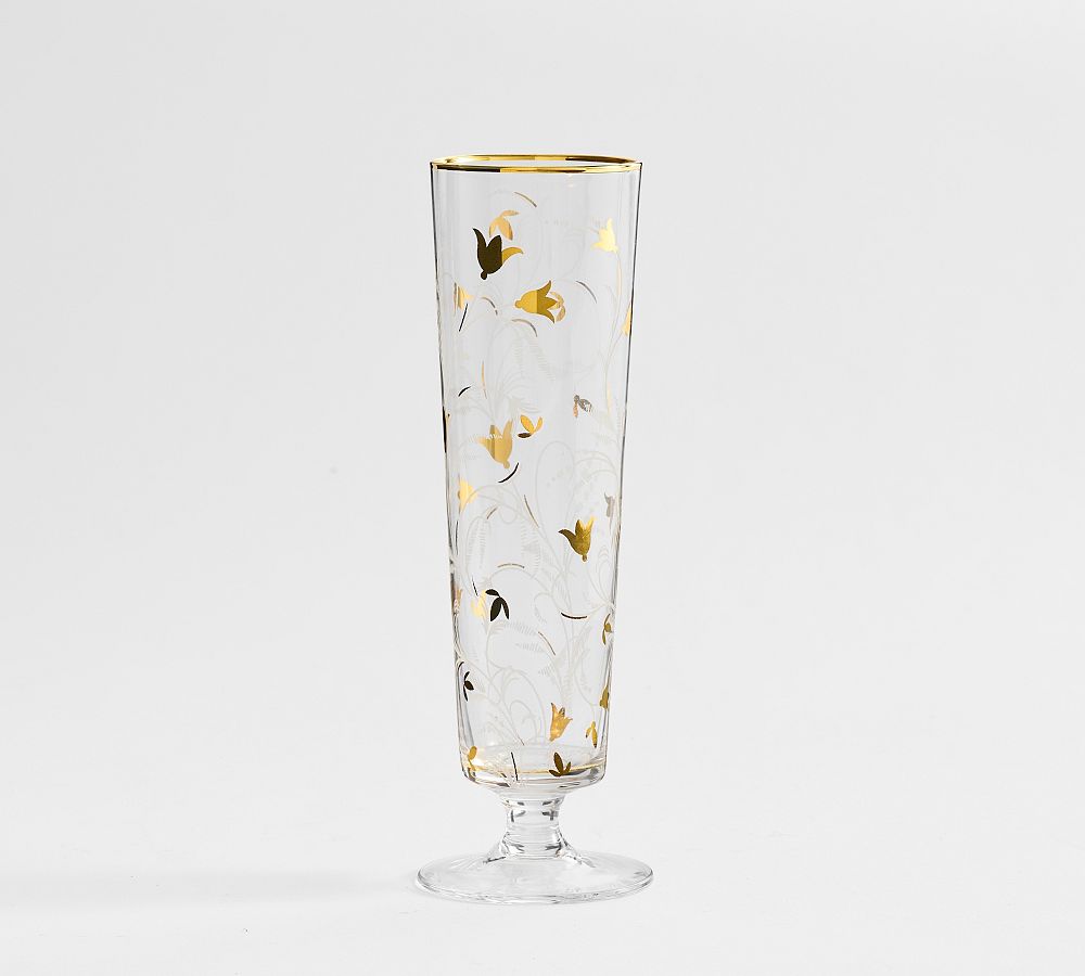 Gold Scatter Champagne Flutes
